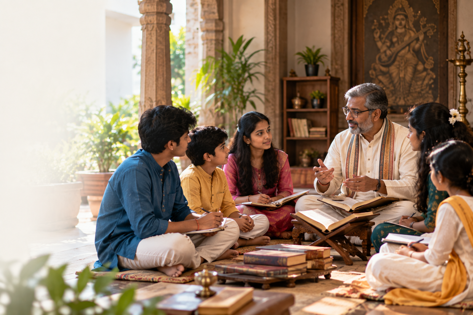 Indian cultural learning and Sanskrit education