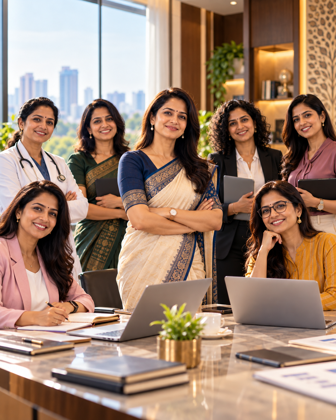 Confident Indian woman entrepreneur representing SHAKTI Women Upliftment Programme